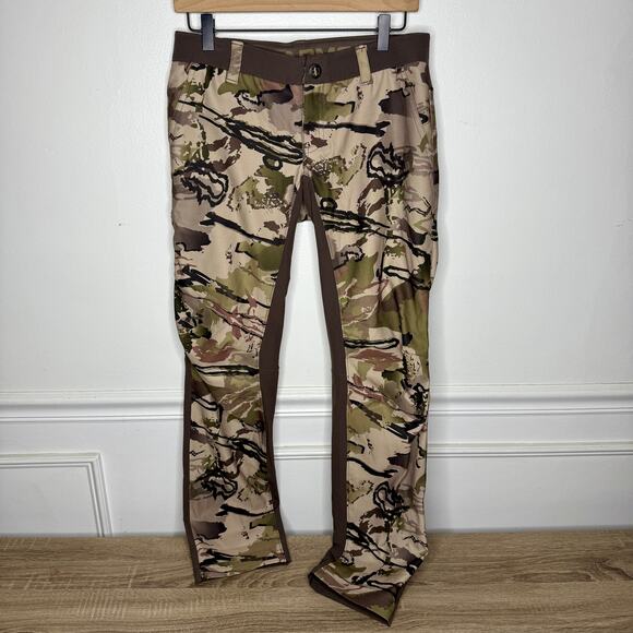 Under Armour 6 Storm Forest Camo Pants Fitted Tactic Hunting Outdoor - Picture 1 of 10